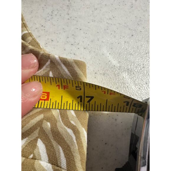 J McLaughlin Doane Dress Beige Zebra Sleeveless Sheath Catalina S Stretch D3 - Picture 6 of 7